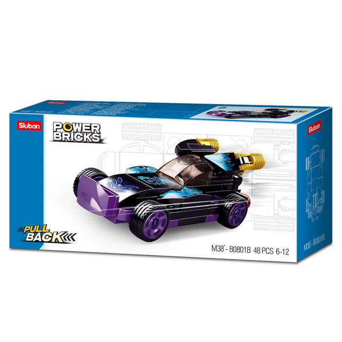 Sluban Sluban-Powerbricks-Pullback / Purple Raptor M38-B0801B # 16094