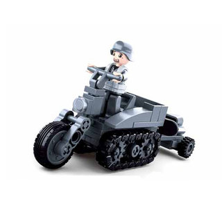Sluban German Army Half crawler motorcycle M38-B0680B - #16133