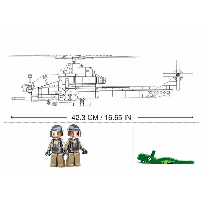 Sluban Sluban - Attack Helicopter M38-B0838 - #16117