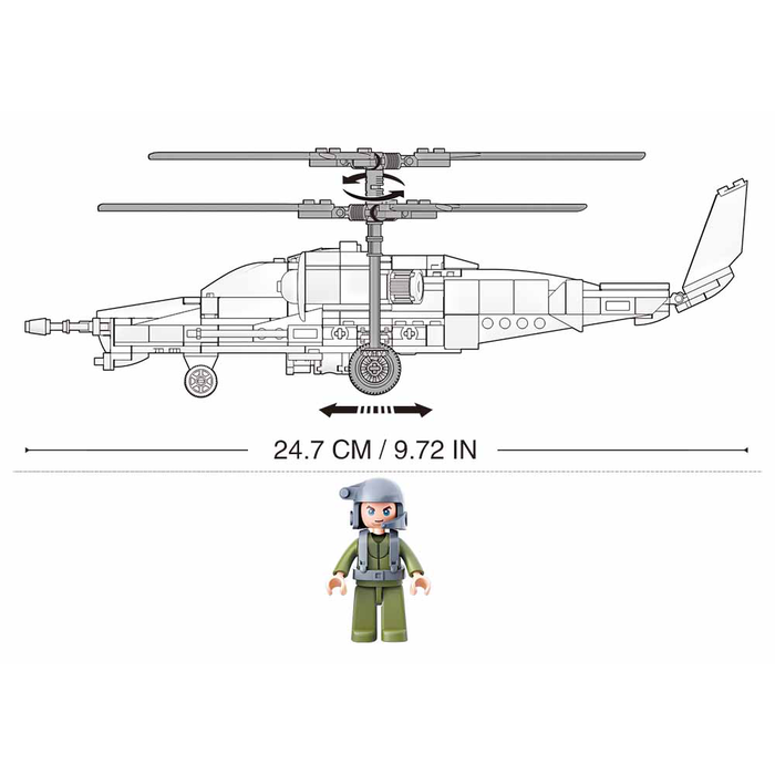 Sluban Sluban - Combat helicopter M38-B0752 - #16167