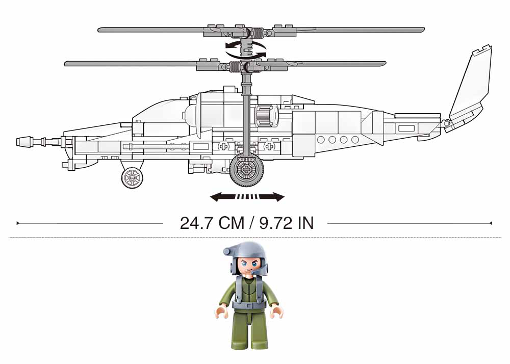 Sluban Sluban - Combat helicopter M38-B0752 #16167