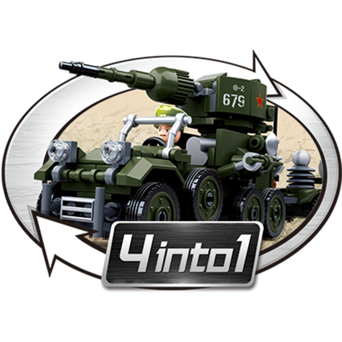 Sluban Sluban - WWII - 4in1 Army model A M38-B0678A - #16130