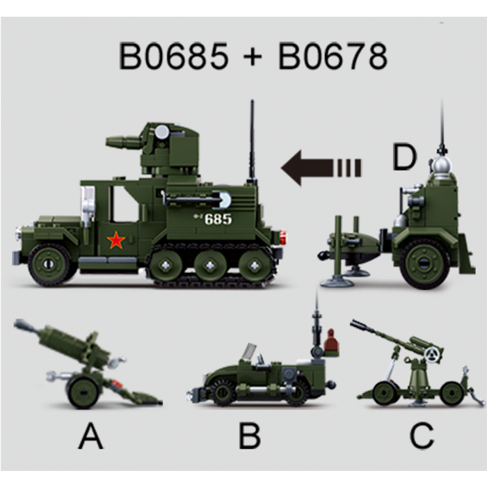 Sluban Sluban - WWII - 4in1 Army model A M38-B0678A - #16130