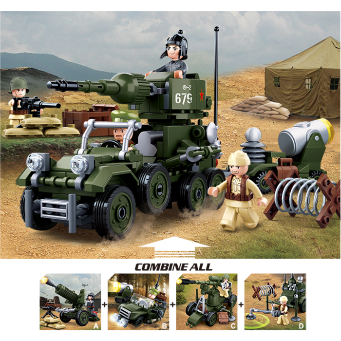 Sluban Sluban - WWII - 4in1 Army model A M38-B0678A - #16130