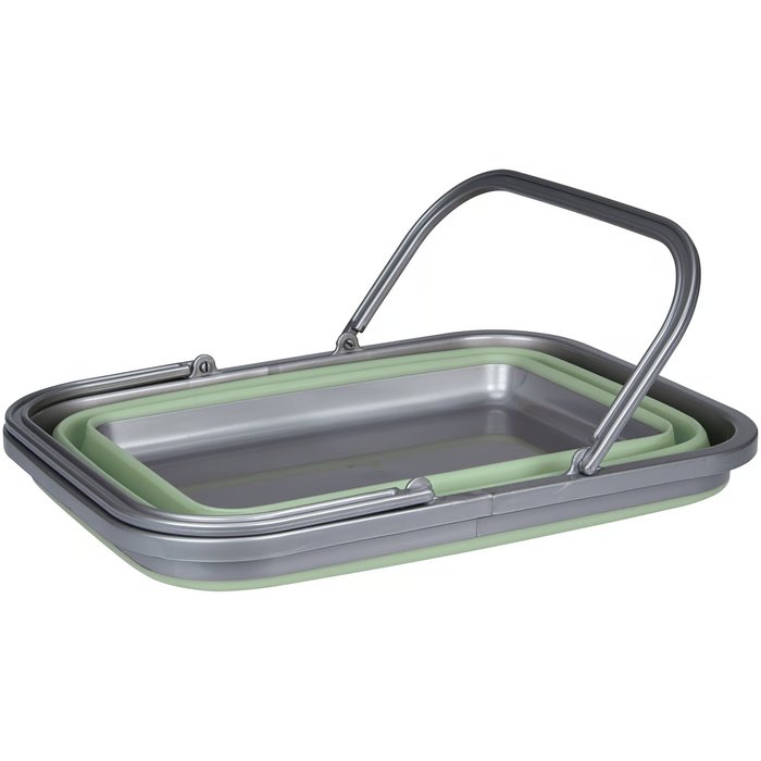 Abbey Camp® Abbey Camp® - Afwasteil Opvouwbaar 16 Liter • ANNENCY-016 • Groen/Grijs
