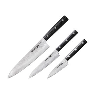 Samura Samura - Damaskus 67 Chef's Messerset - 3 -Stück