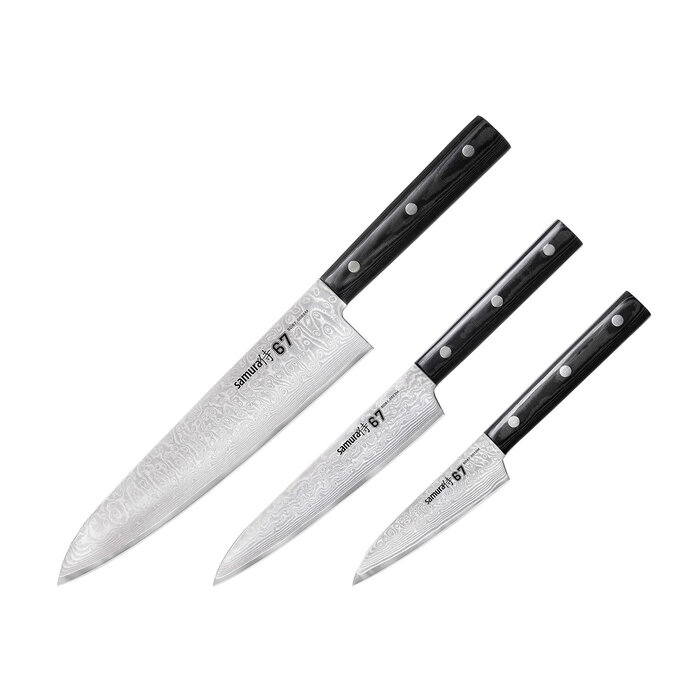 Samura Samura - Damaskus 67 Chef's Messerset - 3 -Stück