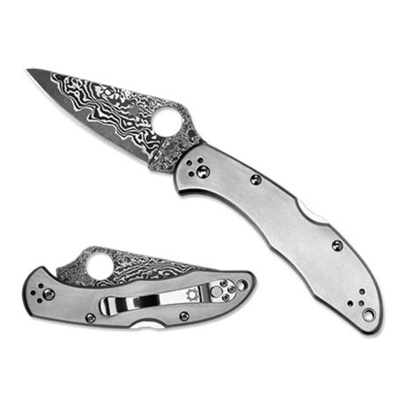 Spyderco Spyderco - Delica 4 - Titanium - Damascus PE