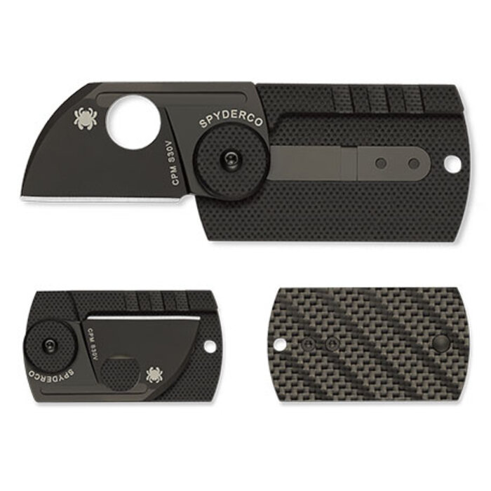 Spyderco Spyderco - Dogtag Folder - Carbon Fiber/Black - CPM S30V PE