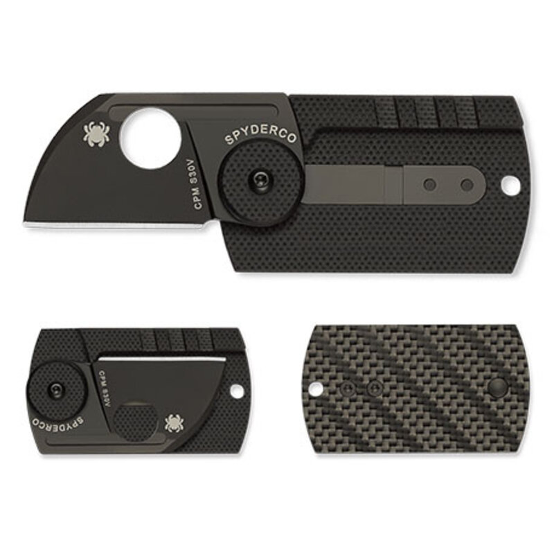 Spyderco Spyderco - Dogtag Folder - Carbon Fiber/Black - CPM S30V PE