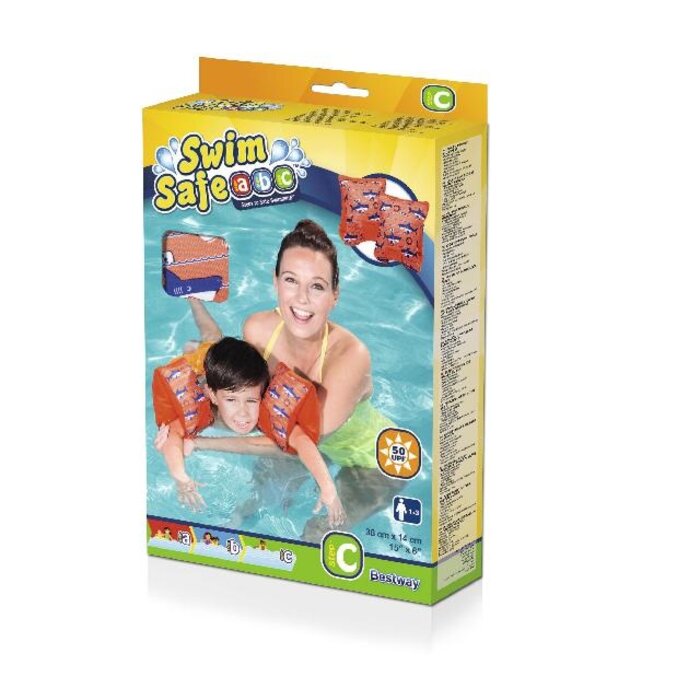 Bestway Bestway - Bracelets de natation - Swim Safe Fabric - 1-3 ans - Sharks