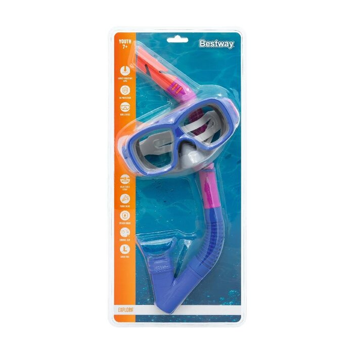 Bestway Bestway - Snorkelset - Explora - 7 jr + - Blauw/Paars