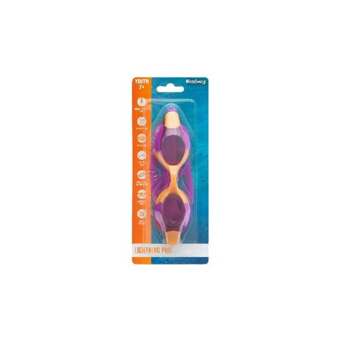 Bestway Bestway - Goggles de natation - Lightning Pro - 7 jr + - Pourpre/Orange