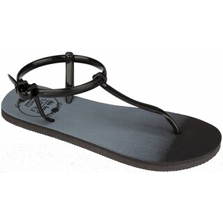Waimea® Flip flops ladies • ANKLE STRAP • Black/Gray