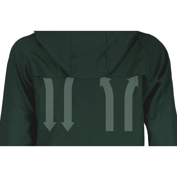 Ralka Ralka® - Regenjas Dames • MIZZLE • Donkergroen/Zwart