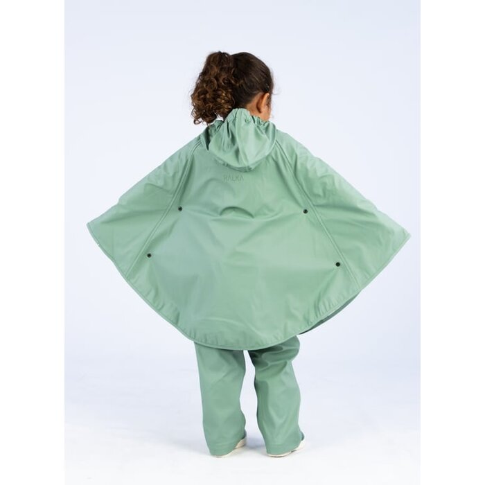 Ralka Ralka® - Rain poncho Junior • SPARKLE  • Green/White