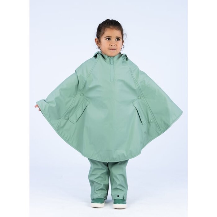 Ralka Ralka® - Rain pants Junior • DRIZZLE • Green/White