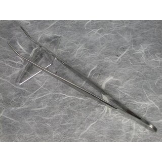 A.A.S. - Splitterpinzette 16cm - Edelstahl/Satin - Gebogen
