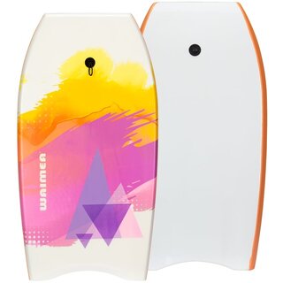 Waimea® Bodyboard EPS Print • SLICK BOARD • ​​Blanc/Orange
