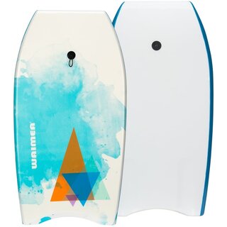 Waimea® Bodyboard EPS Print • SLICK BOARD • ​​Blanc/Turquoise