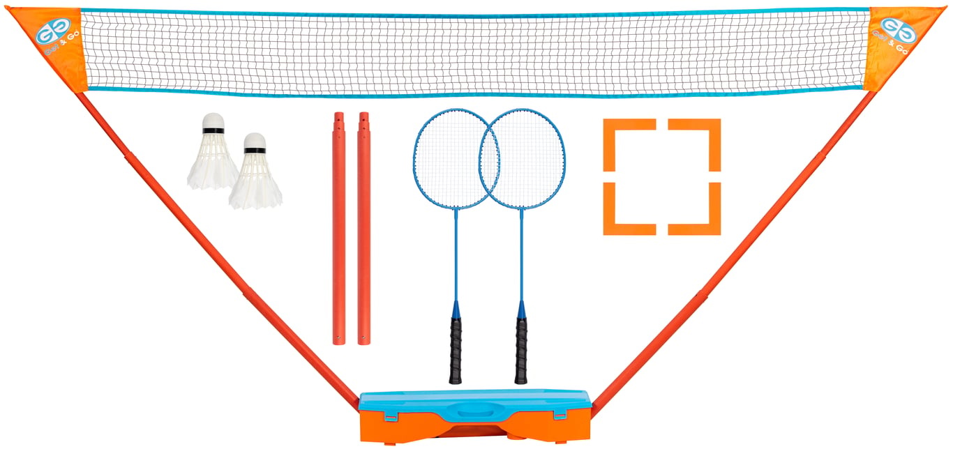 Get & Go® Get & Go – Badminton-Set – INSTANT – Blau/Orange