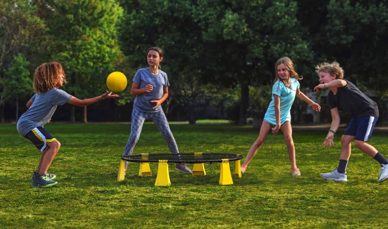 Get & Go® Get & Go - Set Smash Ball avec 3 balles + pompe - Noir/Jaune