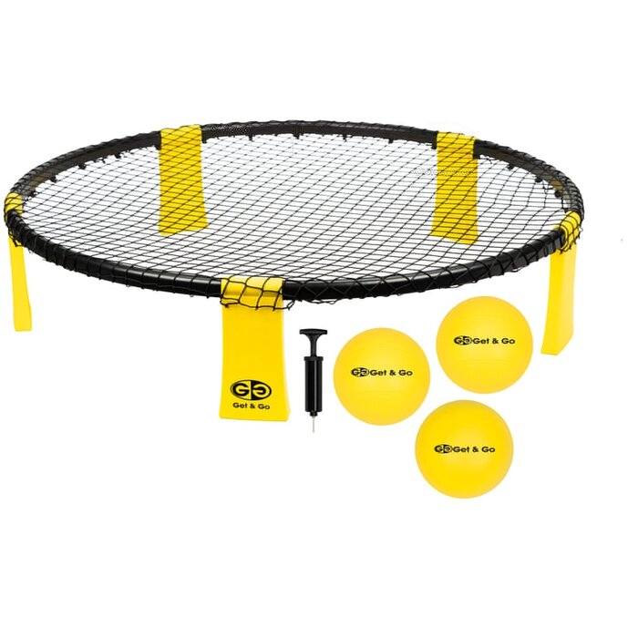 Get & Go® Get & Go® - Smash Ball Set mit 3 Bällen + Pumpe • Schwarz/Gelb