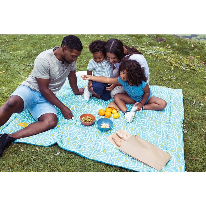 Abbey Camp® Abbey Camp® - Picknick-Decke Gepolstert • VANCOUVER-180 • Hellgrün/grün