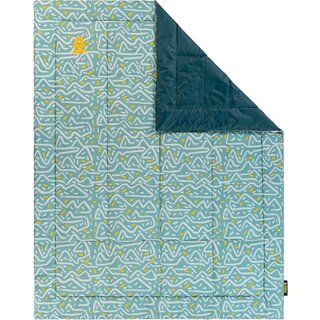 Abbey Camp® Picnic rug padded print • VANCOUVER-180 • Light blue/blue