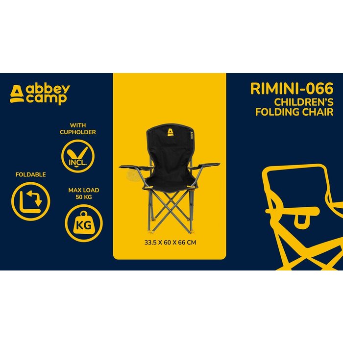 Abbey Camp® Abbey Camp® - Kinderklappstuhl Uni • RIMINI-066 • Schwarz/Anthrazit