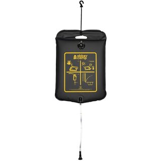 Abbey Camp® Douche solaire de camping 20 litres • TALLOIRES-020 • Noir/ jaune