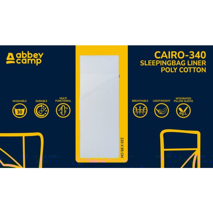Abbey Camp® Abbey Camp® - Lakenzak Polycotton • CAIRO-340 • Lichtgrijs
