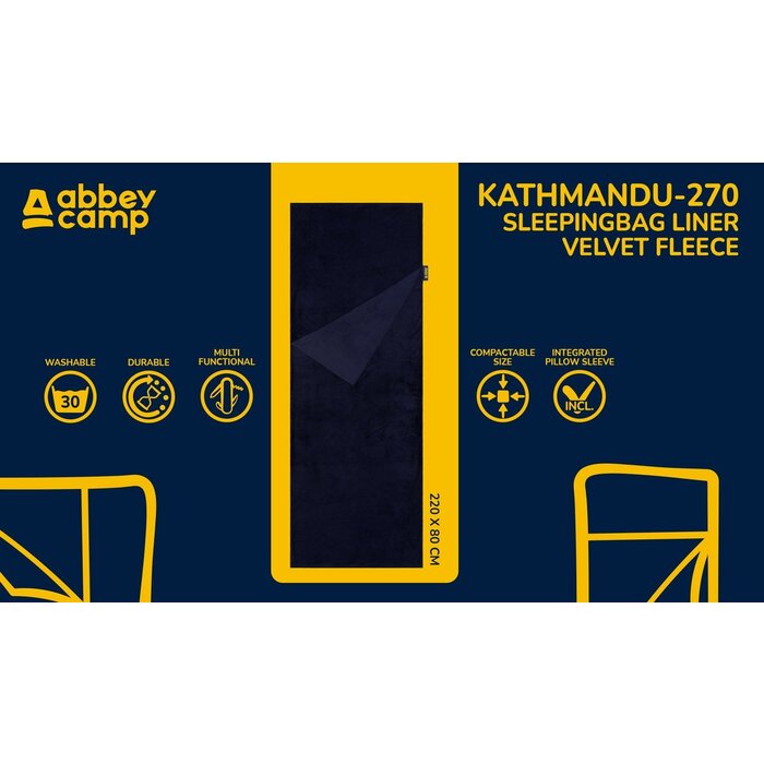 Abbey Camp® Abbey Camp® - sheet bag Velvet Fleece • KATHMANDU-270 • Navy