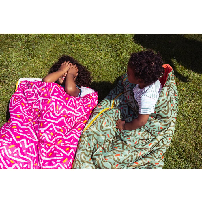 Abbey Camp® Abbey Camp® - Sleeping bag Junior envelope print • MOOLOOLAHBA-15 • Fuchsia/pink