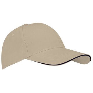 New Port® Baseballcap Senior • SANDWICH • Sable/Marine