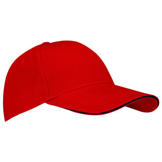 New Port® Baseballcap Senior • SANDWICH • Rouge/Marine