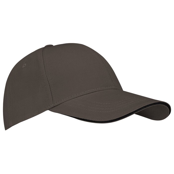 New Port® New Port® - Baseball Cap Senior • SANDWICH • Grau/Schwarz