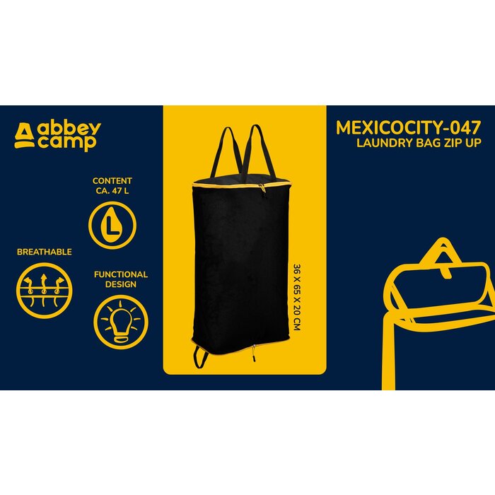 Abbey Camp® Abbey Camp® - Waschbeutelzip-up • MEXICOCITY-047• Schwarz/Gelb