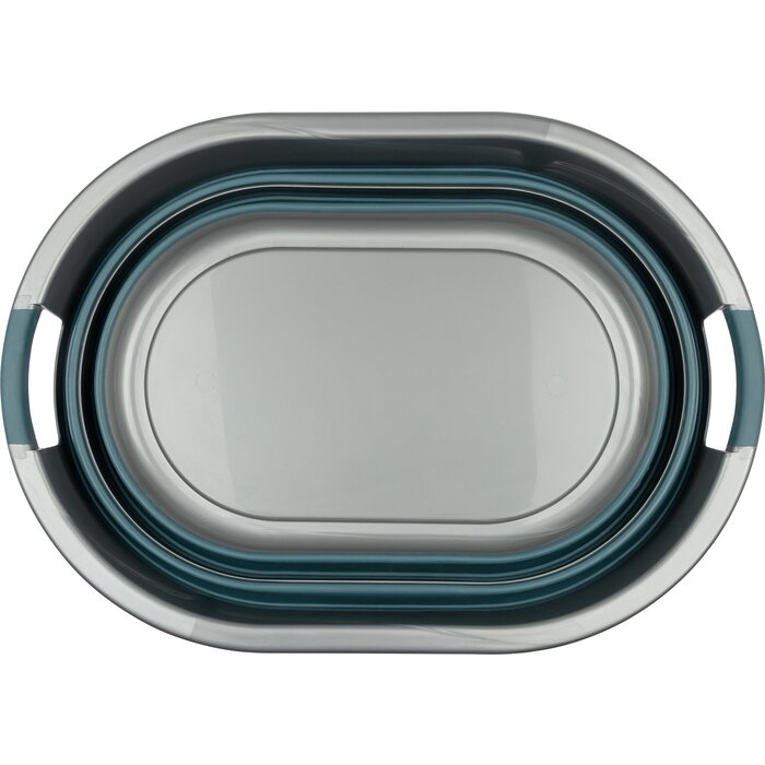 Abbey Camp® Abbey Camp® - Wäschekorb faltbar • GENVAL-027 • Blau/Grau