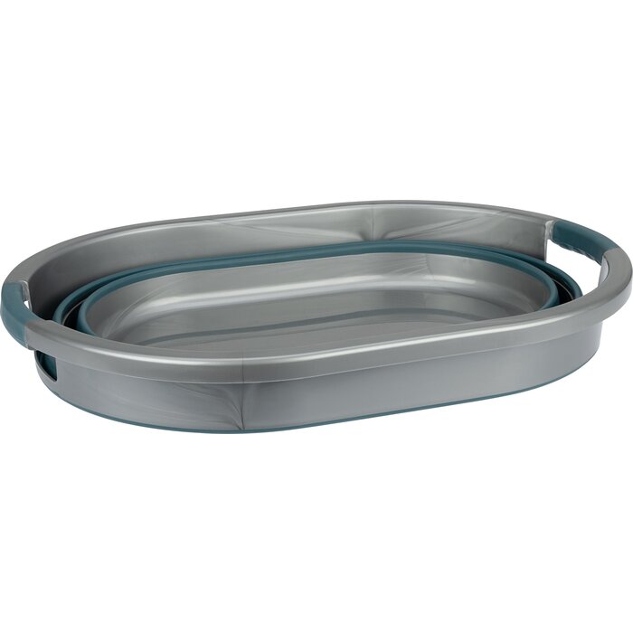 Abbey Camp® Abbey Camp® - Wäschekorb faltbar • GENVAL-027 • Blau/Grau