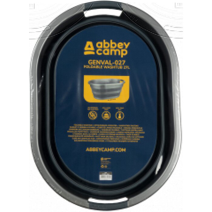 Abbey Camp® Abbey Camp® - Wasteil Opvouwbaar • GENVAL-027 • Antraciet/Grijs