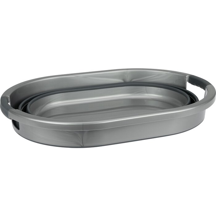 Abbey Camp® Abbey Camp® - Wäschekorb faltbar • GENVAL-027 • Anthrazit/Grau