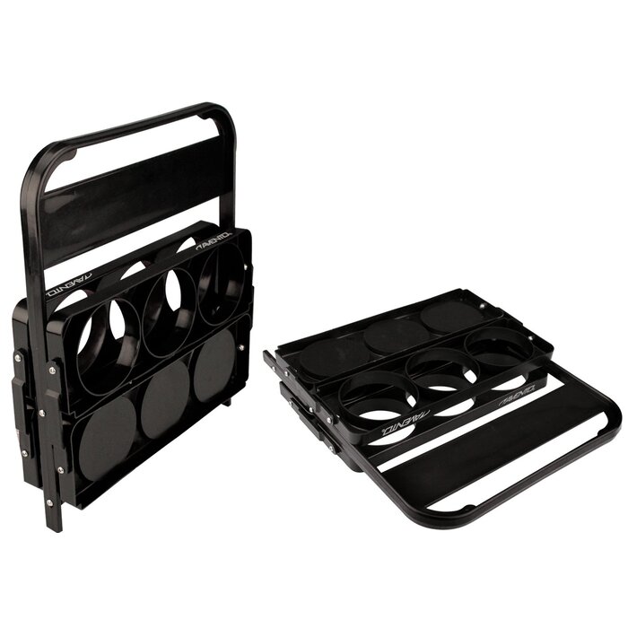 Avento® Avento - Foldable Carrying Rack for 6 Bottles • Black