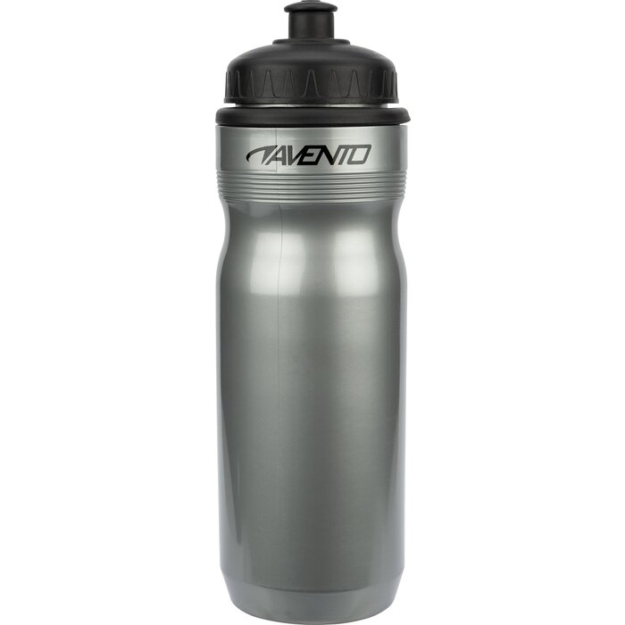 Avento® Avento - Sport-Wasserflasche • DUDUMA 0,7 Liter • Silbergrau/Schwarz