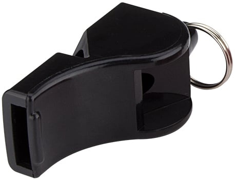 Avento® Avento - Sifflet d'arbitre sans balle - PLASTIQUE - Noir