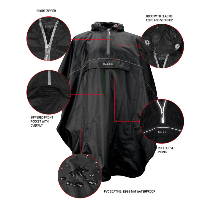 Ralka Ralka® - Regenponcho • SENIOR • Zwart