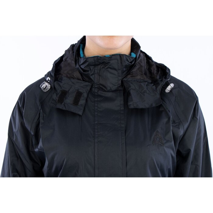 Ralka Ralka® - Regenmantel Deluxe Langes Modell • Frauen • Schwarz/Aqua