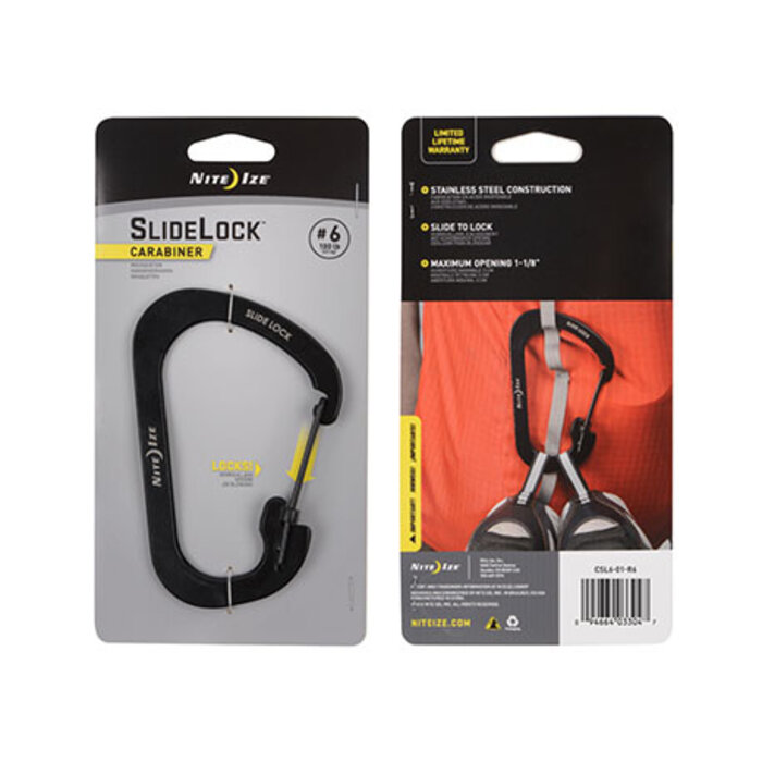 Nite Ize Nite ize carabiner slidelock black #6