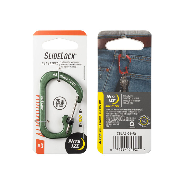 Nite Ize Nite ize karabiner slidelock aluminium vert # 3
