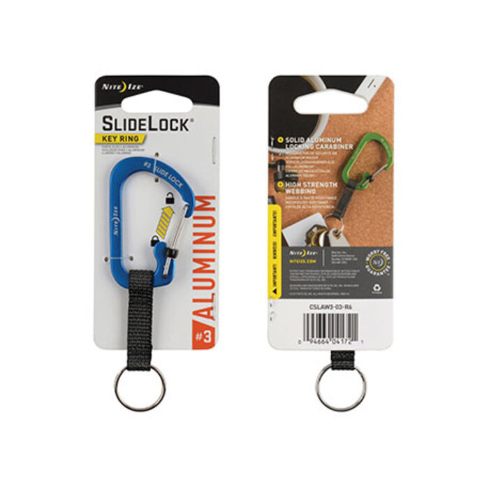 Nite Ize Nite Ize Karabiner Slidelock Sleutel Ring Blue #3
